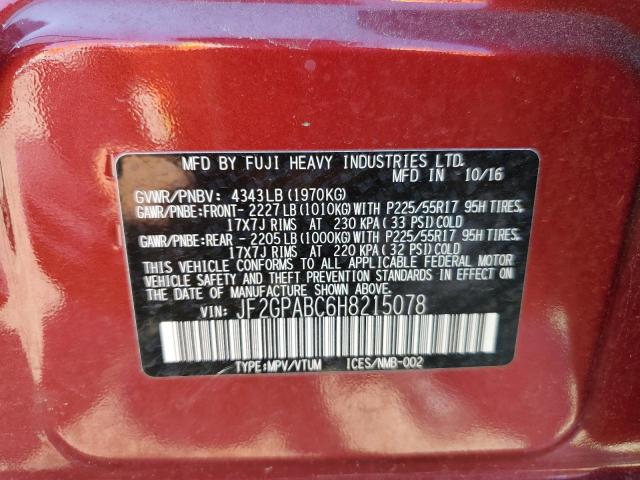 2017 SUBARU CROSSTREK - JF2GPABC6H8215078