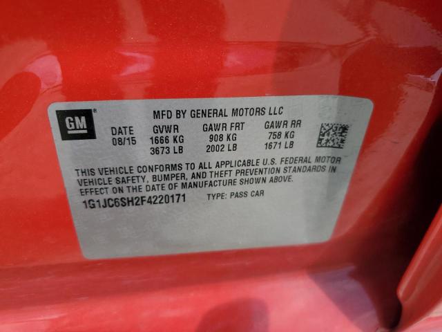2015 CHEVROLET SONIC LT - 1G1JC6SH2F4220171