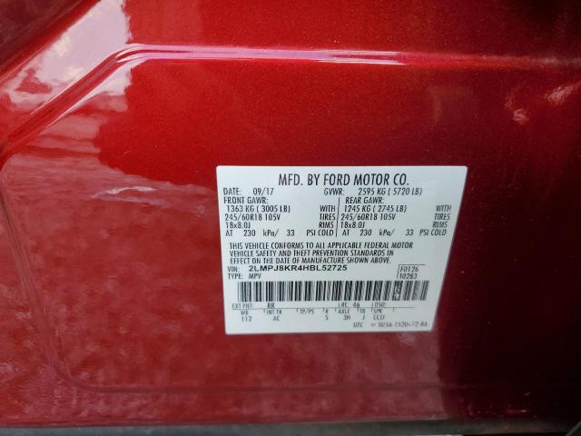 2017 LINCOLN MKX SELECT 2LMPJ8KR4HBL52725