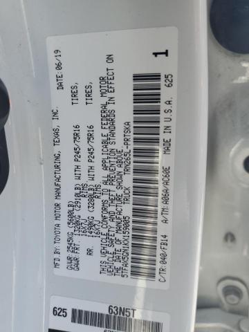 2019 TOYOTA TACOMA DOU 5TFAX5GN1KX159005