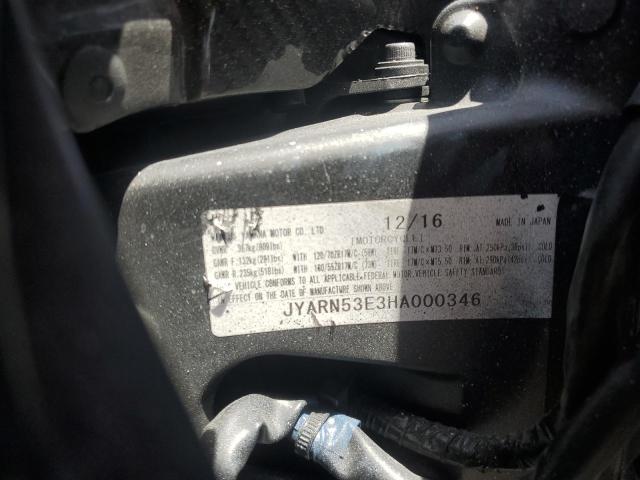 2017 YAMAHA FZ09 JYARN53E3HA000346