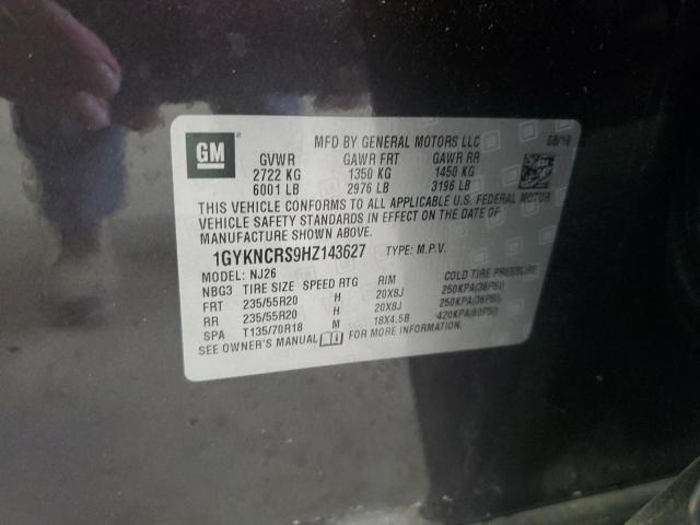 2017 CADILLAC XT5 PREMIU 1GYKNCRS9HZ143627