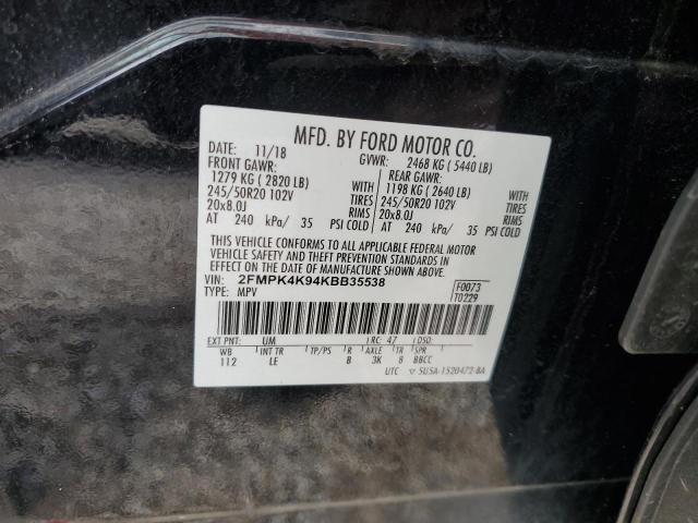 2019 FORD EDGE TITAN 2FMPK4K94KBB35538