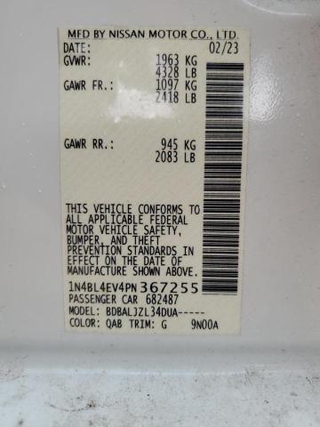 2023 NISSAN ALTIMA SL - 1N4BL4EV4PN367255