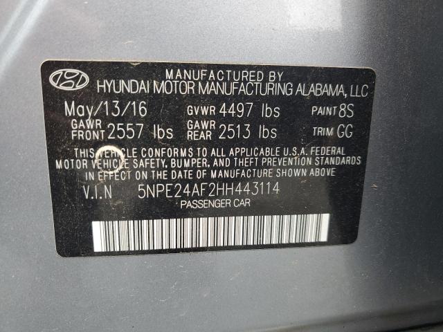2017 HYUNDAI SONATA SE 5NPE24AF2HH443114