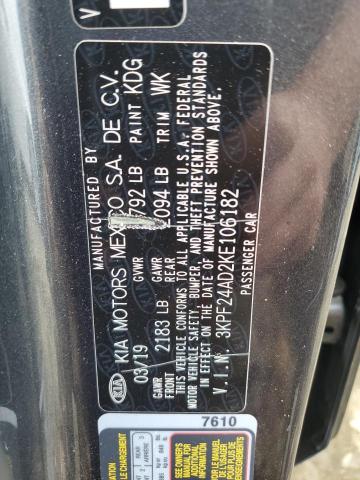 2019 KIA FORTE FE - 3KPF24AD2KE106182
