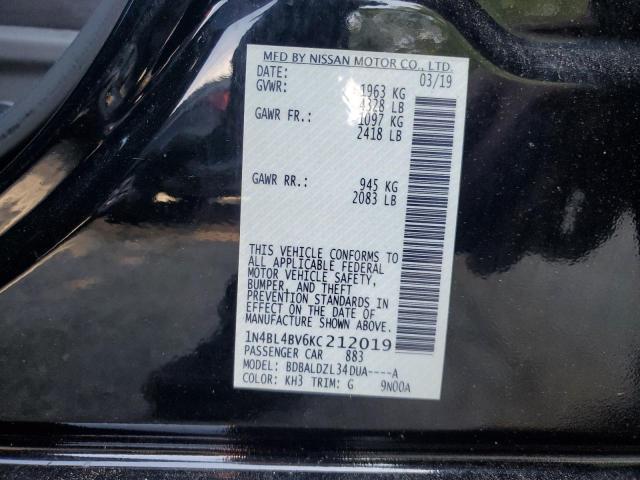 2019 NISSAN ALTIMA S - 1N4BL4BV6KC212019