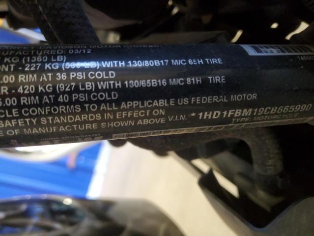 2012 HARLEY-DAVIDSON FLHR ROAD 1HD1FBM19CB665990