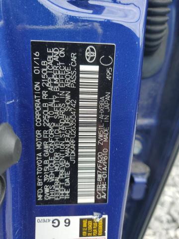 2016 TOYOTA PRIUS - JTDKARFU2G3504742