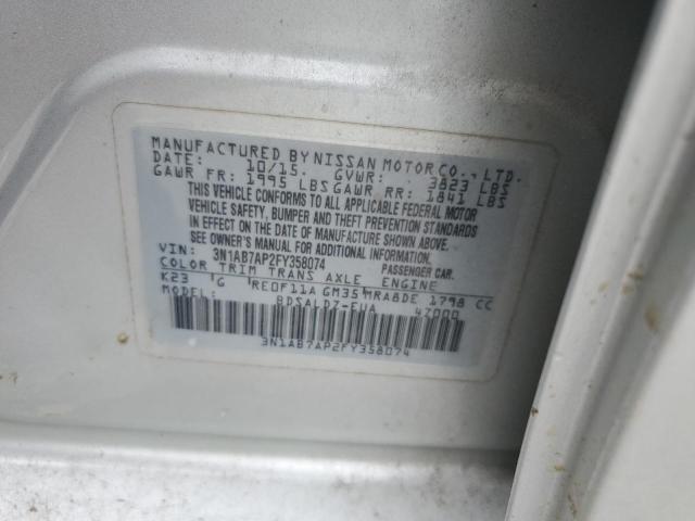 2015 NISSAN SENTRA S 3N1AB7AP2FY358074