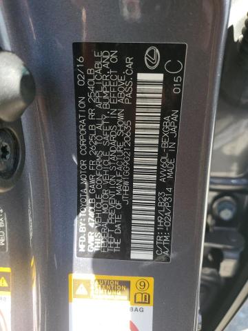 2016 LEXUS ES 300H JTHBW1GG9G2120635
