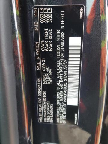 2022 VOLVO XC90 T6 MO YV4A22PK2N1821536