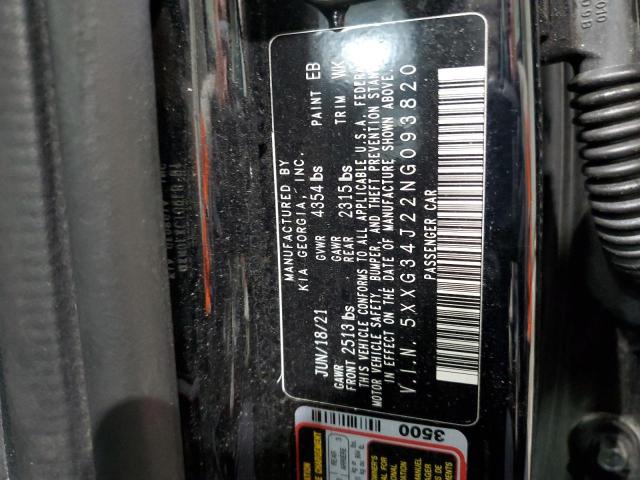 2022 KIA K5 EX - 5XXG34J22NG093820