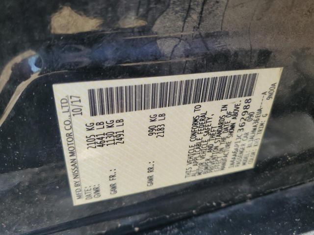 2018 NISSAN MAXIMA 3.5 1N4AA6AP1JC362988
