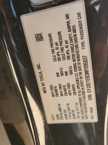 2021 TESLA MODEL 3 - 5YJ3E1EB3MF095837
