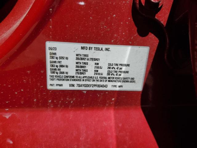 2023 TESLA MODEL Y - 7SAYGDEF2PF804043
