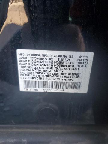 2015 ACURA MDX TECHNO - 5FRYD4H41FB015279