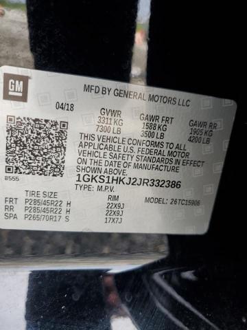 2018 GMC YUKON XL D - 1GKS1HKJ2JR332386
