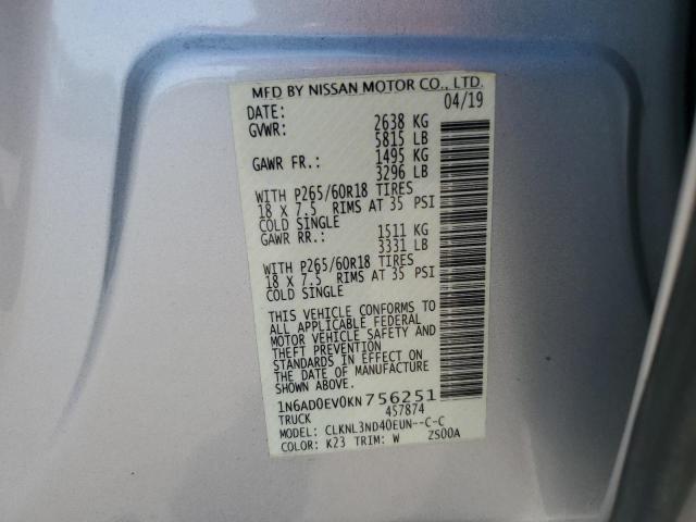 2019 NISSAN FRONTIER S - 1N6AD0EV0KN756251