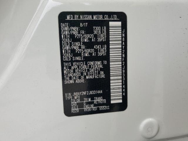 2018 NISSAN ARMADA PLA JN8AY2NF2J9331444