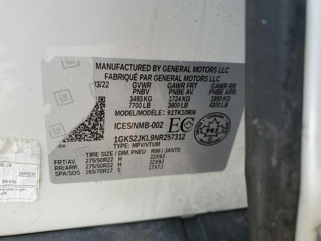 2022 GMC YUKON XL D - 1GKS2JKL9NR257312