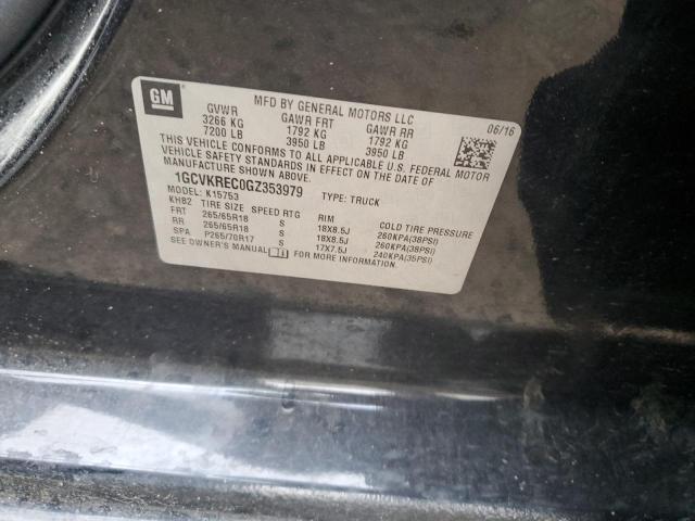 2016 CHEVROLET SILVERADO - 1GCVKREC0GZ353979