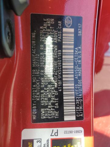2012 TOYOTA CAMRY BASE - 4T1BF1FK5CU601189