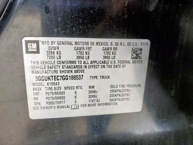 2016 CHEVROLET SILVERADO - 3GCUKTEC7GG188537