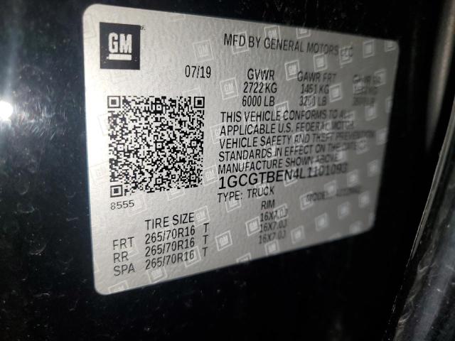 2020 CHEVROLET COLORADO - 1GCGTBEN4L1101093
