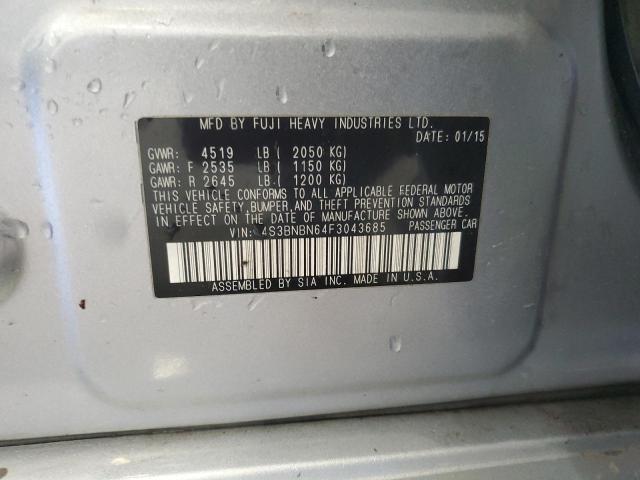2015 SUBARU LEGACY 2.5 - 4S3BNBN64F3043685