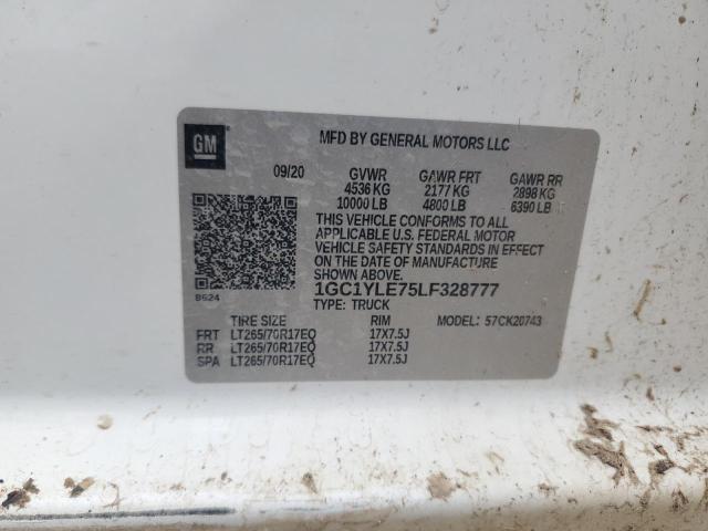 2020 CHEVROLET SILVERADO K2500 HEAVY DUTY 1GC1YLE75LF328777