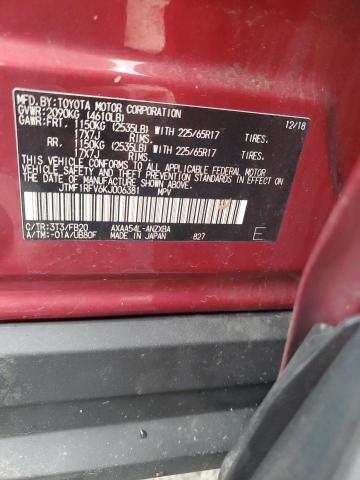 2019 TOYOTA RAV4 LE - JTMF1RFV6KJ006381