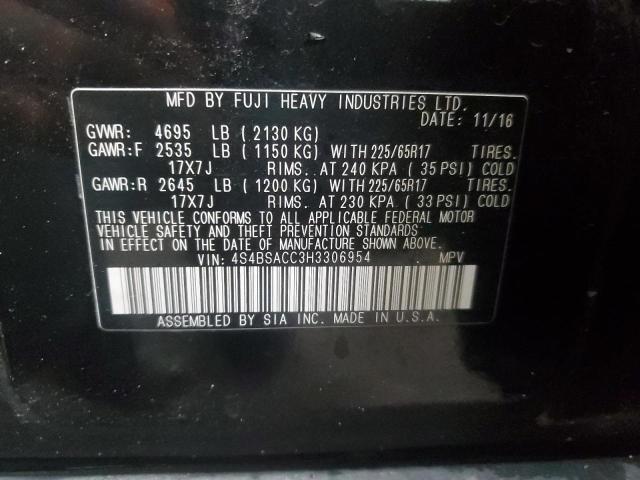 2017 SUBARU OUTBACK 2. - 4S4BSACC3H3306954