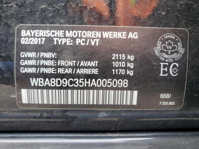 2017 BMW 330 XI WBA8D9C35HA005098