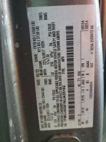2022 FORD ESCAPE SE - 1FMCU0G61NUA55192