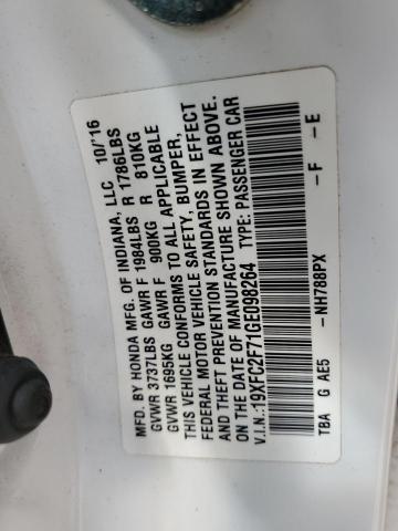 2016 HONDA CIVIC EX 19XFC2F71GE098264