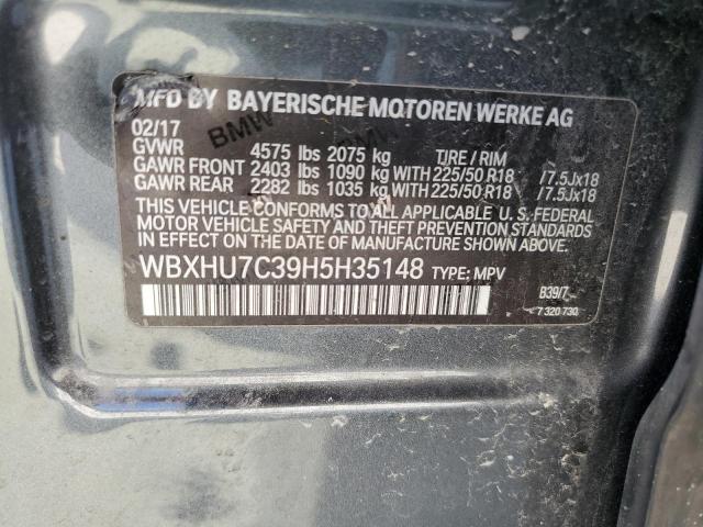 2017 BMW X1 SDRIVE2 WBXHU7C39H5H35148