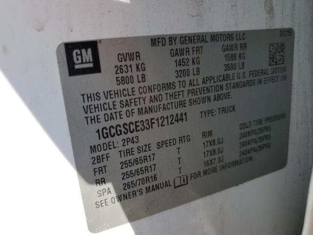 2015 CHEVROLET COLORADO Z - 1GCGSCE33F1212441