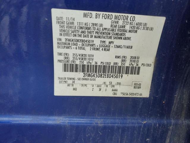 2014 FORD FLEX LIMIT - 2FMGK5D82EBD45019