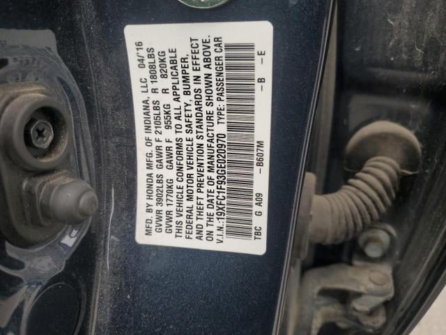 2016 HONDA CIVIC TOURING 19XFC1F93GE020970