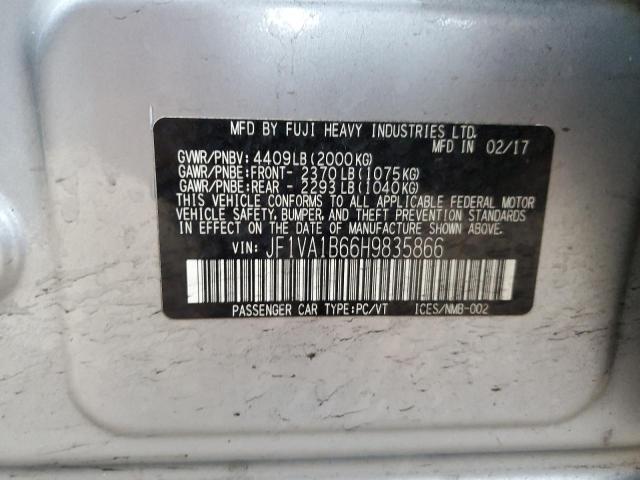 2017 SUBARU WRX JF1VA1B66H9835866