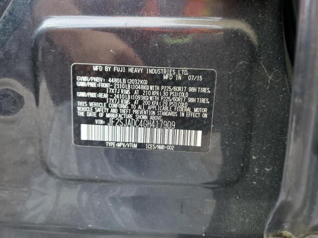 2016 SUBARU FORESTER 2 JF2SJADC4GH417909