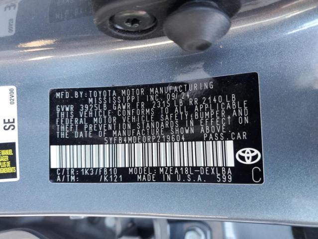 2024 TOYOTA COROLLA LE - 5YFB4MDE0RP219604