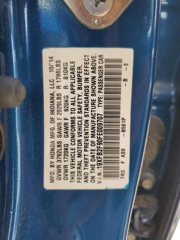 2015 HONDA CIVIC EXL - 19XFB2F90FE009707