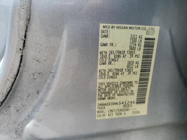 2017 NISSAN TITAN S - 1N6AA1EJ0HN541246