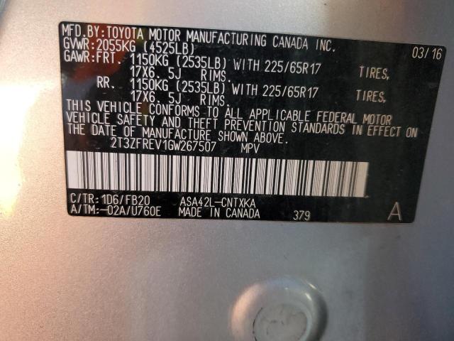 2016 TOYOTA RAV4 LE - 2T3ZFREV1GW267507