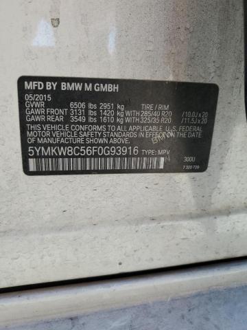 2015 BMW X6 M 5YMKW8C56F0G93916