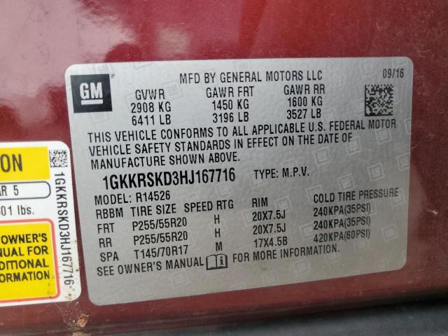 2017 GMC ACADIA LIM 1GKKRSKD3HJ167716