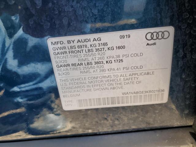 2019 AUDI E-TRON PRE - WA1VABGE3KB021636
