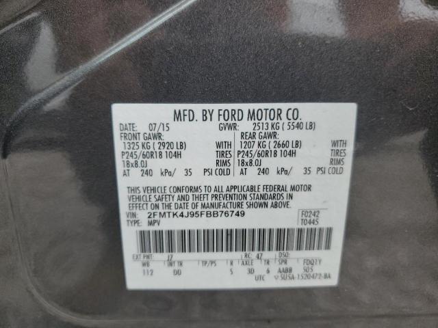 2015 FORD EDGE SEL - 2FMTK4J95FBB76749